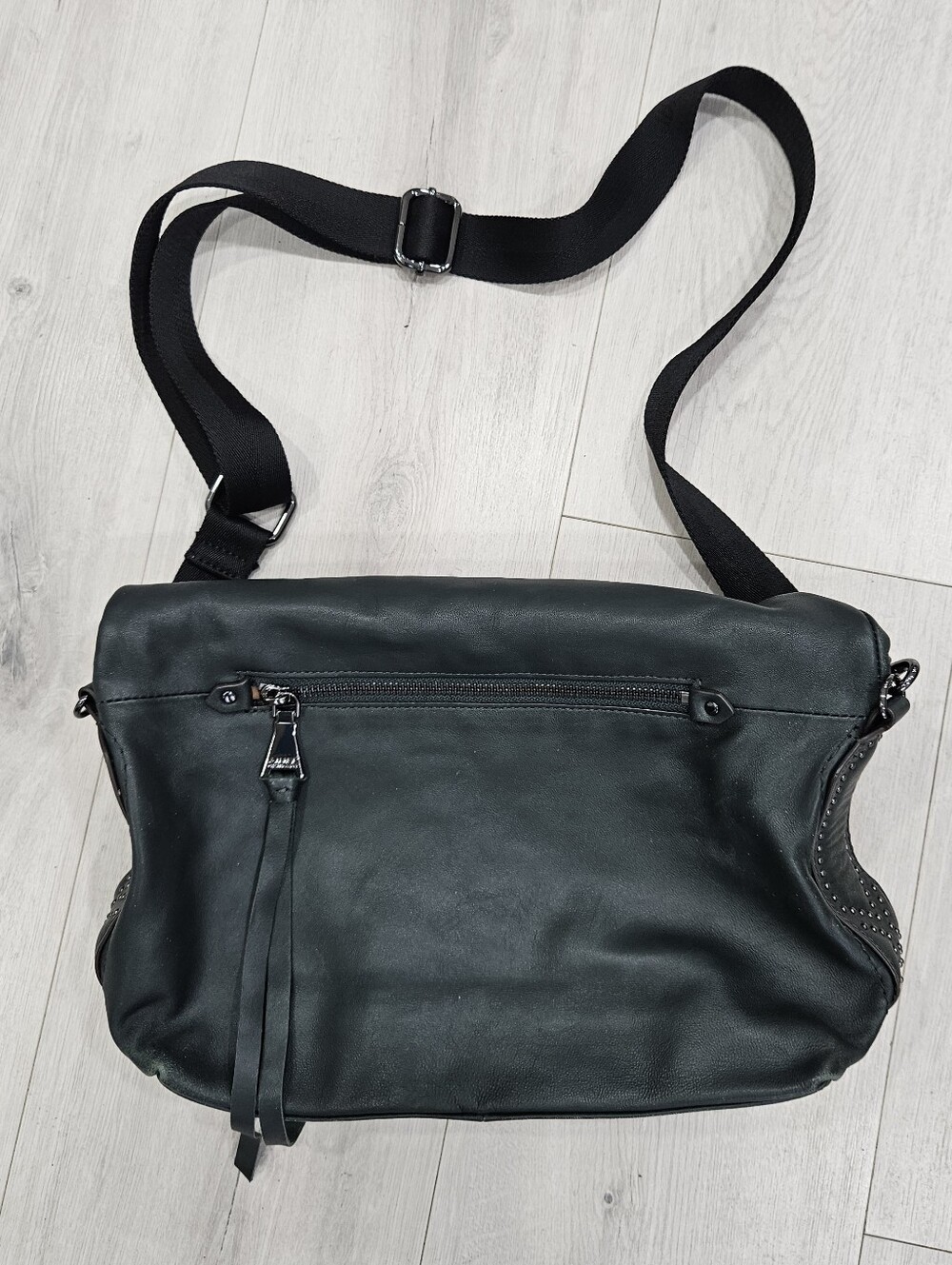 Aimee Kestenberg West 33rd Majestic Green Lambs Leather Crossbody Flap Bag Hobo